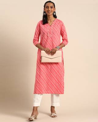 Red printed cotton ethnic-kurtis 4