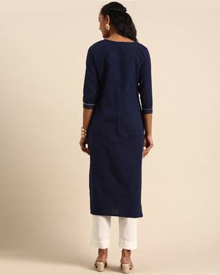 Blue printed cotton ethnic-kurtis 2