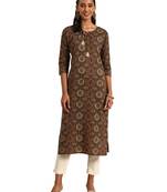 Multicolor printed cotton ethnic-kurtis