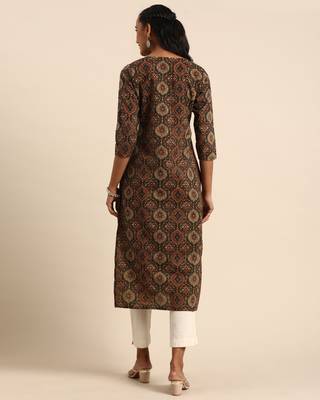 Multicolor printed cotton ethnic-kurtis 2