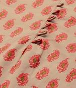 Yellow printed cotton ethnic-kurtis