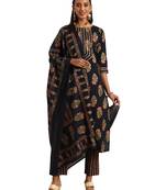 Blue printed cotton ethnic-kurtis