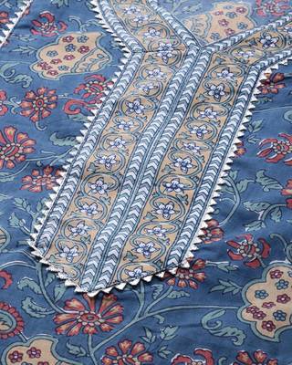 Blue printed cotton ethnic-kurtis 5