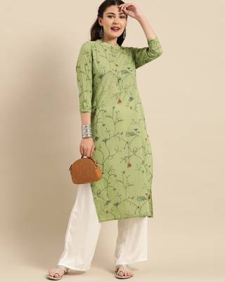 Green printed cotton ethnic-kurtis 4