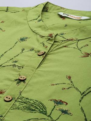 Green printed cotton ethnic-kurtis 5