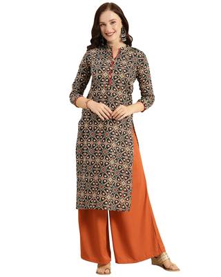 Blue printed cotton ethnic-kurtis 1