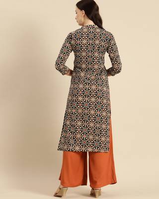 Blue printed cotton ethnic-kurtis 2