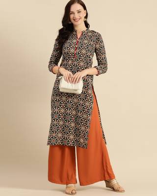 Blue printed cotton ethnic-kurtis 4