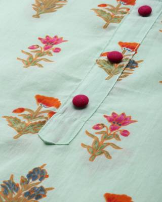 Green printed cotton ethnic-kurtis 5