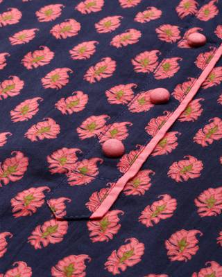  Blue printed cotton ethnic-kurtis 5