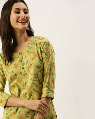 Green printed rayon ethnic-kurtis 4