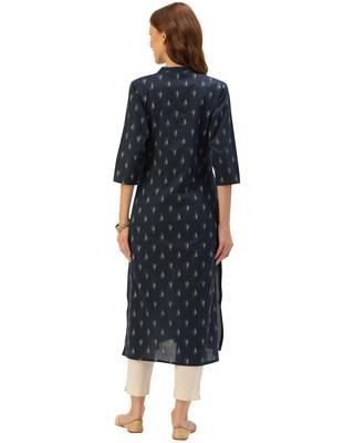 Blue printed cotton ethnic-kurtis 2