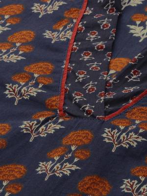 Blue printed cotton ethnic-kurtis 2