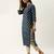 Blue printed cotton ethnic-kurtis