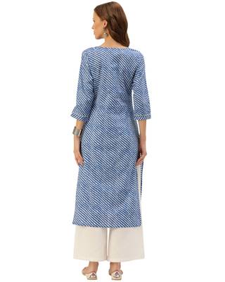 Blue printed cotton ethnic-kurtis 2