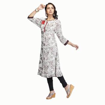 White printed crepe kurtas-and-kurtis 3