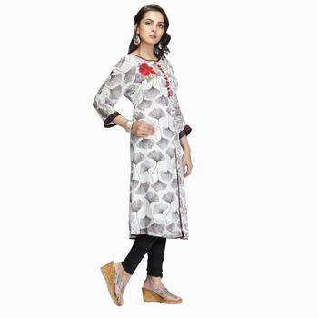 White printed crepe kurtas-and-kurtis 4
