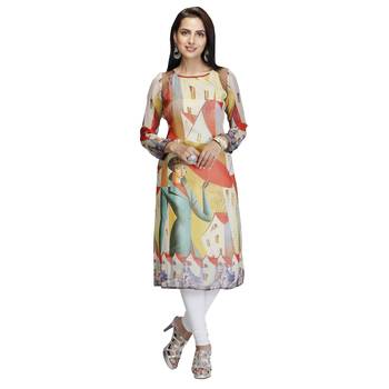 Multicolor printed georgette kurtas-and-kurtis 1