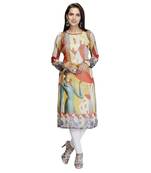 Multicolor printed georgette kurtas-and-kurtis