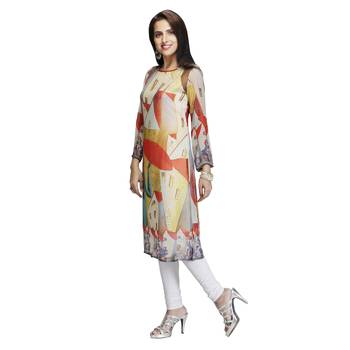 Multicolor printed georgette kurtas-and-kurtis 3