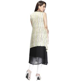 Black printed georgette kurtas-and-kurtis 2