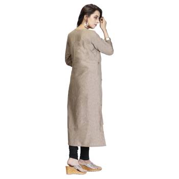 Brown embroidered cotton kurtas-and-kurtis 2