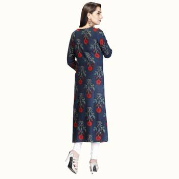 Maroon printed rayon kurtas-and-kurtis 2