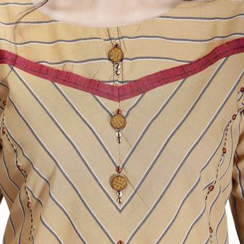 Mustard printed cotton kurtas-and-kurtis 5