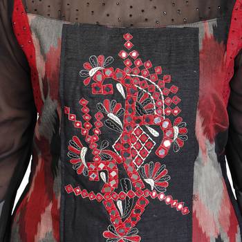 Black embroidered silk kurtas-and-kurtis 5