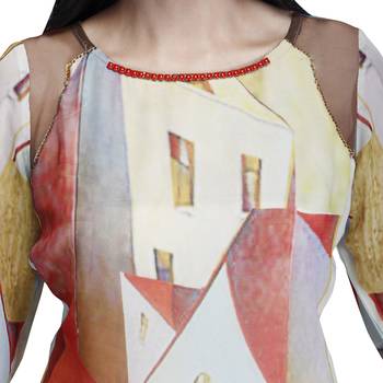 Multicolor printed georgette kurtas-and-kurtis 5