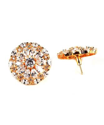 White Gold Plated Stone Earrings 5