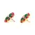 Green Gold Plated Stone Earrings