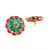 Green Gold Plated Stone Earrings