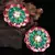 Green Gold Plated Stone Earrings