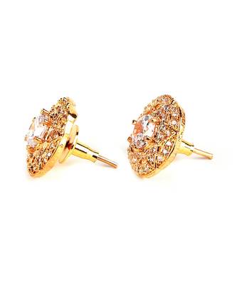 White Gold Plated Stone Earrings 3