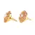 White Gold Plated Stone Earrings