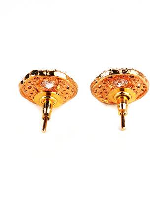 White Gold Plated Stone Earrings 4