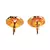 White Gold Plated Stone Earrings