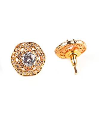 White Gold Plated Stone Earrings 5