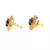 Black Gold Plated Stone Earrings