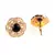 Black Gold Plated Stone Earrings