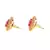 Red Gold Plated Stone Earrings