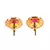 Red Gold Plated Stone Earrings