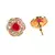 Red Gold Plated Stone Earrings