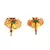 Green Gold Plated Stone Earrings