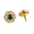 Green Gold Plated Stone Earrings