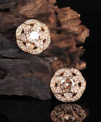 Gold Plated Stone Earrings 1
