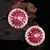 Pink Gold Plated Stone Earrings