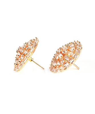 White Gold Plated Stone Earrings 3