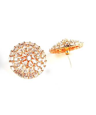White Gold Plated Stone Earrings 5